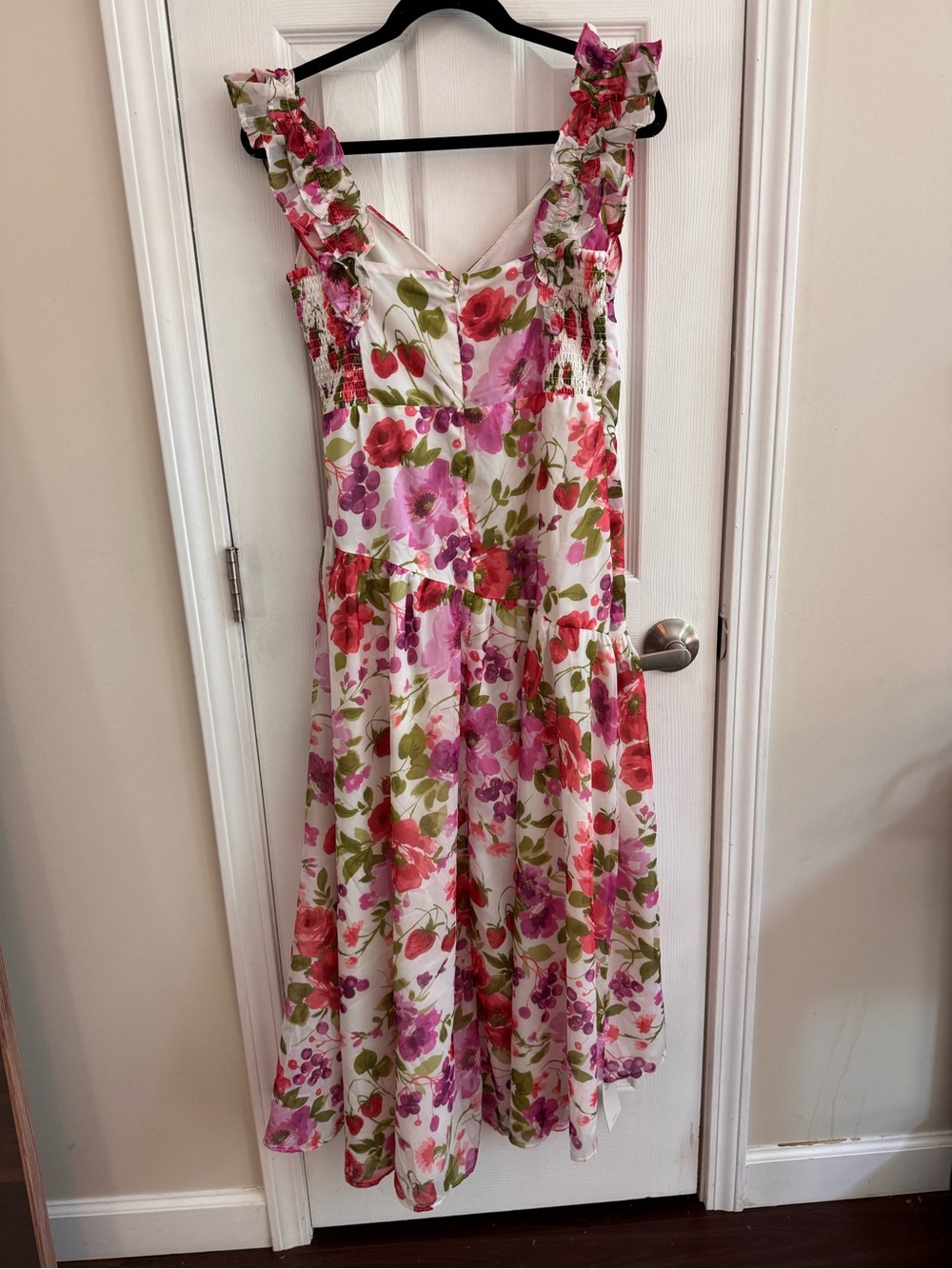 Abercrombie & Fitch Floral Ruffle High-Low Maxi Dress Size Medium NWT - Picture 5 of 8